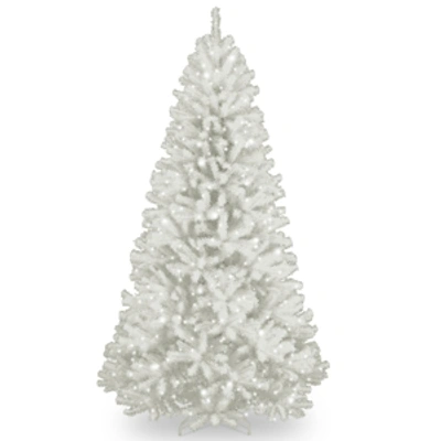 National Tree Company National Tree 9' North Valley White Spruce Tree With Glitter And 750 Clear Lights