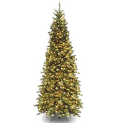 National Tree Company National Tree 10' Tiffany Fir Slim Tree With 800 Clear Lights In Green