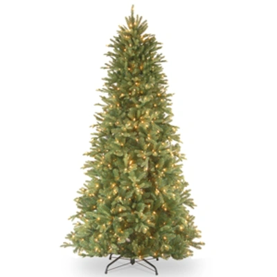 National Tree Company National Tree 7.5' "feel Real" Tiffany Fir Slim Hinged Tree With 600 Clear Lights In Green
