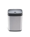 Nine Stars Group Usa Inc Rectangular Motion Sensor Trash Can, 3.2 Gallon In Silver Tone