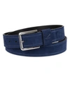 Calvin Klein Men's Reversible Textured Dress Belt, Created For Macy's In Navy