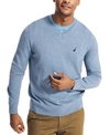 Nautica Men's Navtech Performance Classic-fit Soft V-neck Sweater In Deep Anchor Heather