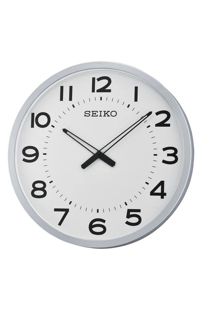 Seiko Ultra Modern Wall Clock In Silver