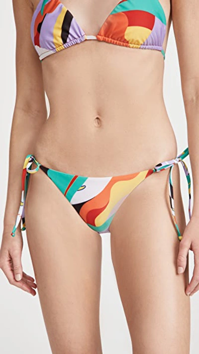 Mara Hoffman Women's Lei Printed String Bikini Bottom In Multi