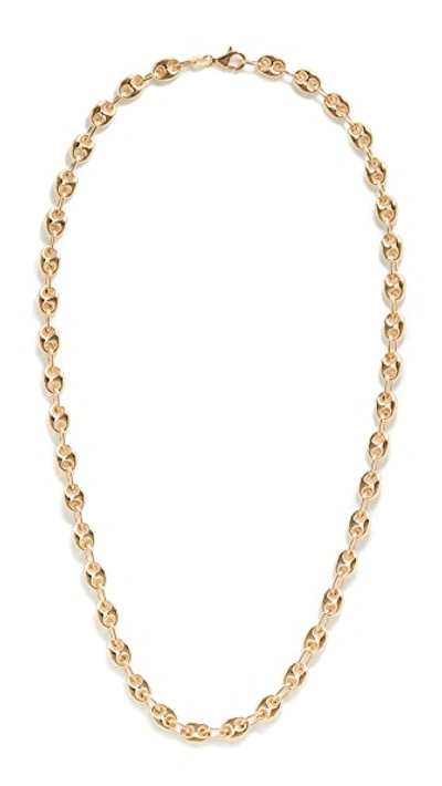 Loren Stewart Puff Link Chain Necklace In Vermeil
