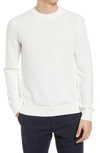 Theory Riland Long Sleeve Pique Crewneck In Off White