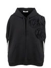 VALENTINO 3D ROSES HOODIE CAPE,WB3MF10M6HC 0NO