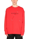 Givenchy Men Felpa Con Dettagli Di Metallo In Rosso