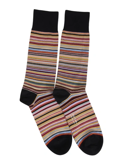 Paul Smith Striped Socks In Multicolor