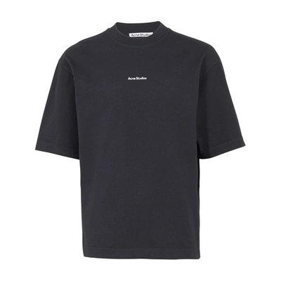 Acne Studios Brand-embossed Relaxed-fit Cotton-jersey T-shirt In Black