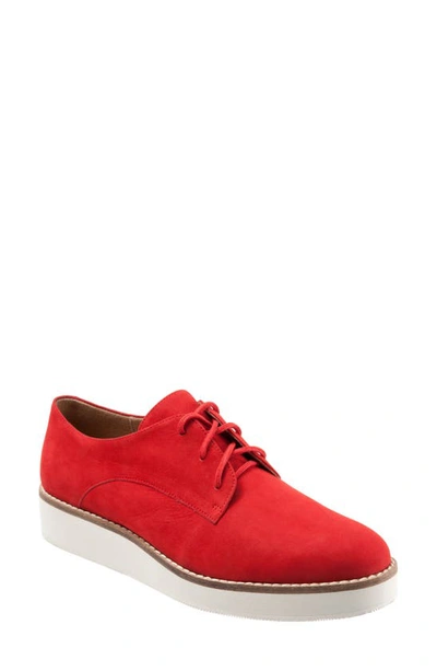 Softwalkr Willis Derby In Red Leather