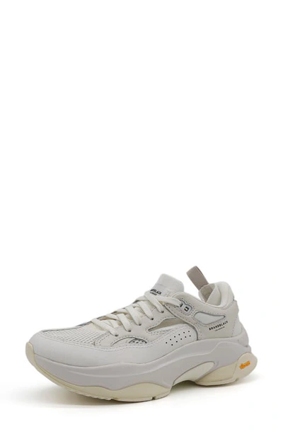 Brandblack Saga Mix-media Chunky Sneakers In White