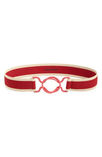 Isabel Marant Elie Stretch Belt In Red