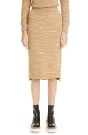 Stella Mccartney Women's Animal-patterned Wool Midi Skirt In Camel