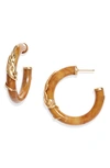 Gas Bijoux Small Cobra Hoop Earrings In Cappuccino