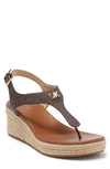 Michael Michael Kors Laney Espadrille Platform Wedge Sandal In Brown/brown
