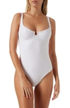 Melissa Odabash Womens Waves White Sanremo Cut-out Swimsuit 16