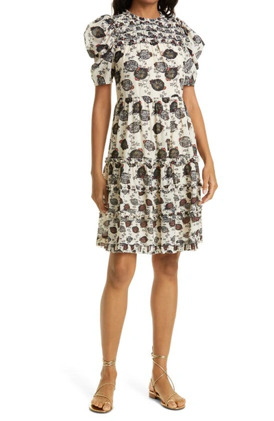 Ulla Johnson Cassian Floral Cotton-blend Midi Dress In Multi