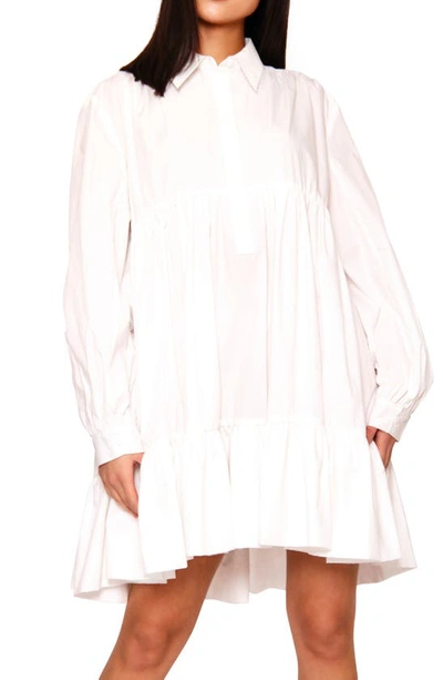 Absence Of Colour Lilly Long Sleeve Swing Dress In White