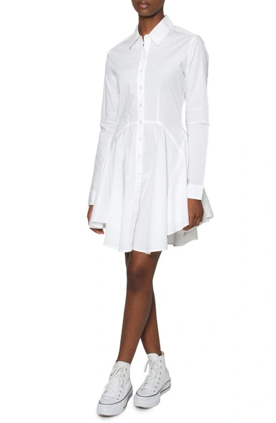 Absence Of Colour Addie Long Sleeve Shirtdress In White