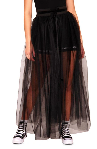 Absence Of Colour Salka Chiffon Skirt In Black