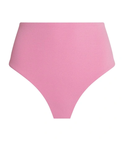 Matteau High-waist Bikini Bottoms In Mauve Crinkle