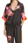 Kobi Halperin Bobbi Floral Silk Jacket In Punch Multi