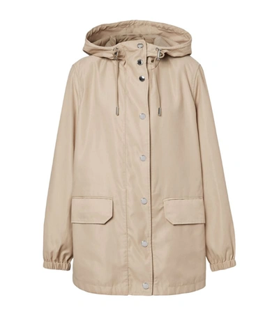 Burberry Horseferry-print Hooded Parka In Neutrals