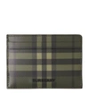 BURBERRY LEATHER CHECK CARD HOLDER,16734061