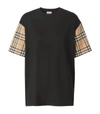 BURBERRY COTTON OVERSIZED VINTAGE CHECK T-SHIRT,16785461