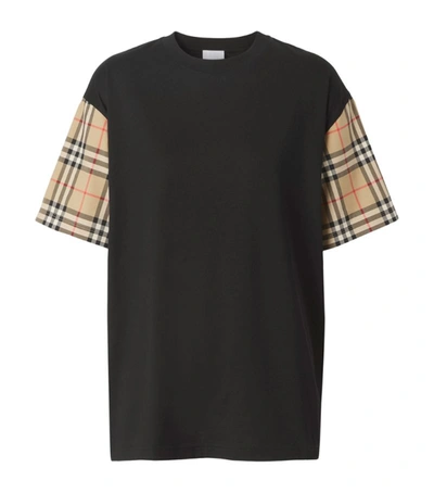 BURBERRY COTTON OVERSIZED VINTAGE CHECK T-SHIRT,16785461