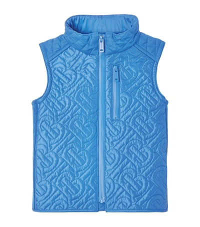 Burberry Babies' Kids Quilted Tb Monogram Gilet (6-24 Months) In Blue