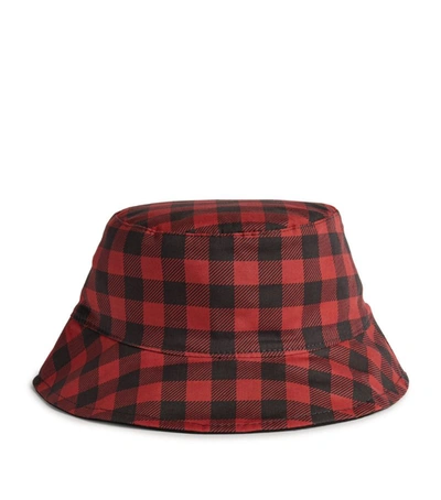 Max & Co . Check Bucket Hat In Red