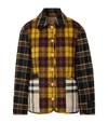 BURBERRY DIAMOND-QUILTED PATCHWORK CHECK JACKET,16508432