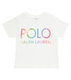 POLO RALPH LAUREN LOGO COTTON JERSEY T-SHIRT,P00578655