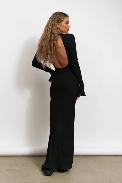 sweater knit ribbed midi dress RIBBED KNIT SHORT SLEEVE MAXI SWEATER DRESS – JULIA JORDAN main image 0