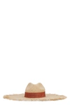 Oseree Oséree Woman Hat Copper Size 6 ⅞ Natural Raffia In Beige