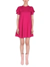 RED VALENTINO JERSEY DRESS WITH RUFFLE DETAIL,WR3MJ07H 629Q33