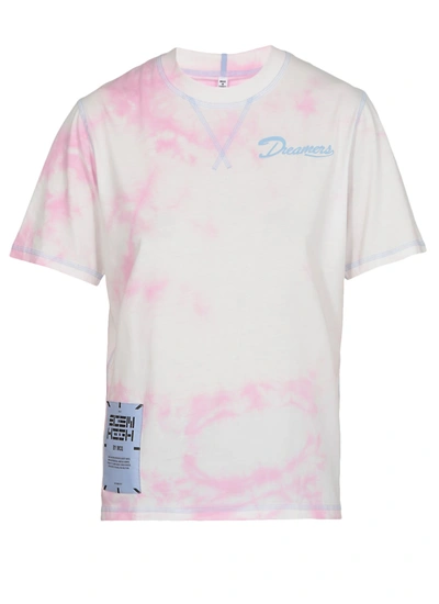 Mcq By Alexander Mcqueen T-shirt Eden High By Mcq Cotton T-shirt With Logo And Tie Dye Print In Pink