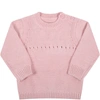 STELLA MCCARTNEY PINK SWEATER FOR BABY GIRL WITH PINK DOG,603525 SRM21 5563