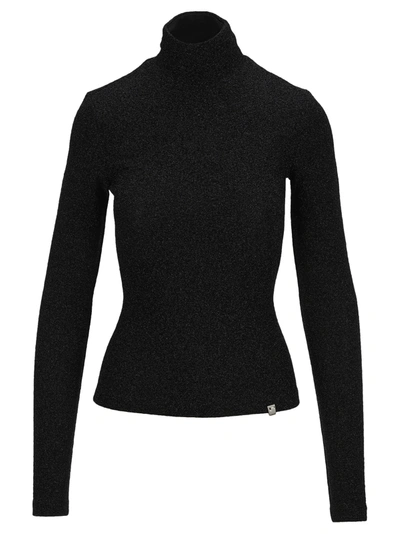 Alyx Lurex Turtleneck Top In Schwarz