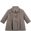 GUCCI MULTICOLOR COAT FOR BABY KIDS WITH DOUBLE GG,657843 XWAPK 2118