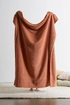 Urban Outfitters Amped Fleece Throw Blanket In Brass