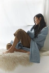 Urban Outfitters Amped Fleece Throw Blanket In Blue Multi
