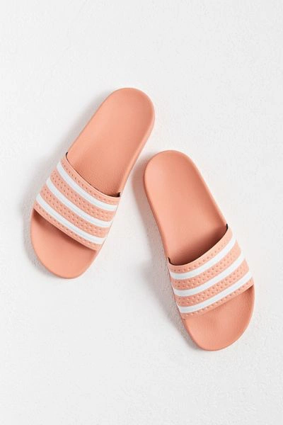Adidas Originals Adidas Men's Originals Adilette Print Slide Sandals In Pink/white