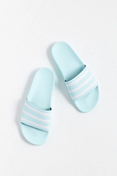 Adidas Originals Adidas Men's Originals Adilette Print Slide Sandals In Mint/white