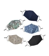 Tory Burch Printed Face Mask, Set Of 5-pack In Seasonal Print Seasonal Print