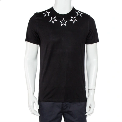 Pre-owned Givenchy Black Star Print Cotton Crewneck T-shirt S