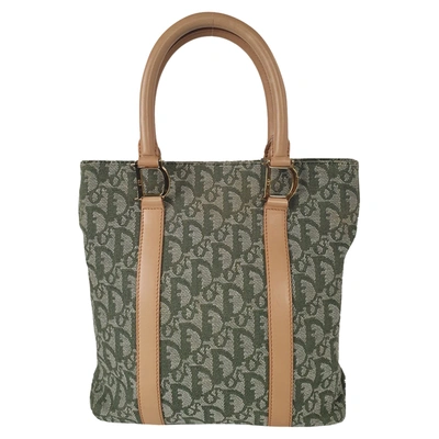 Pre-owned Dior Green Oblique Canvas Shoulder Bag
