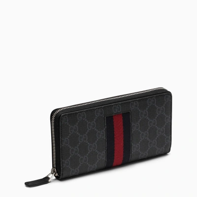 Gucci Gg Fabric Zip Around Wallet In Black